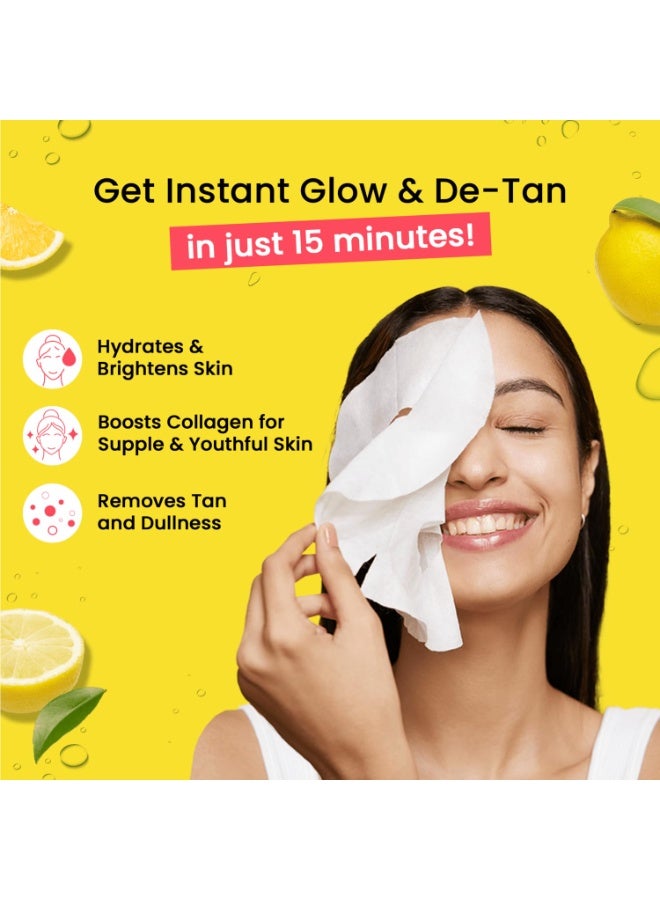 Chicnutrix – Collagen & Vitamin C Korean Sheet Mask | Instant Brightening & Glow | With Niacinamide & Hyaluronic Acid | All Skin Types | 25g - Image 3